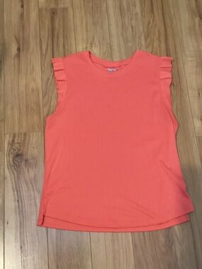 Lucky in Love Coral Bring it on Rib top